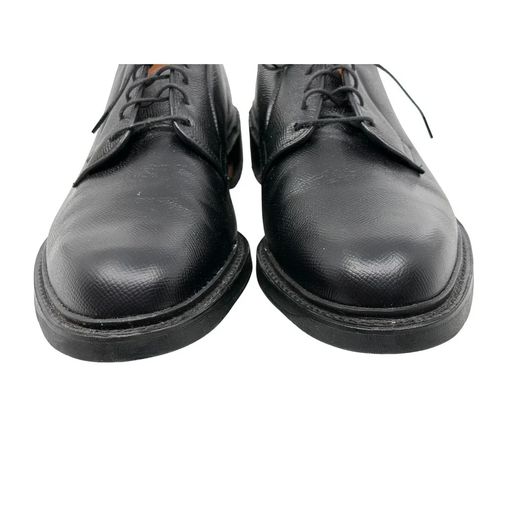 Allen Edmonds Warton Mens Black Pebbled Leather Derby Lace-Up Shoes 9.5 D
